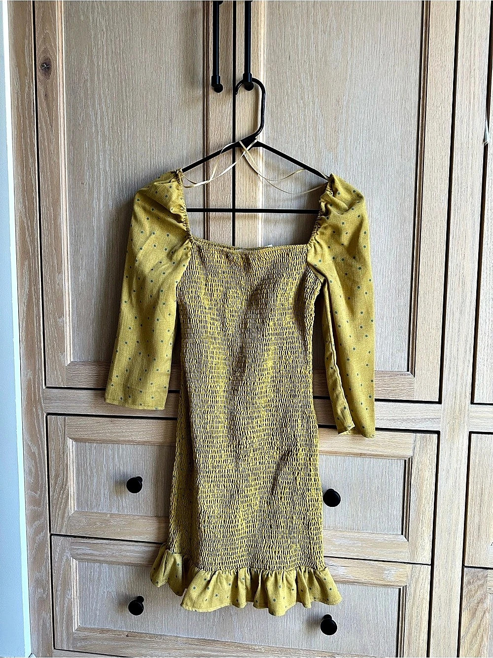 Yellow Polka Dot Mini Dress